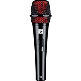 sE Electronics V2-SW-QTR Supercardioid Dynamic Handheld Microphone with On/Off Switch (Includes 15' Cable)