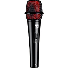 sE Electronics V2-SW-QTR Supercardioid Dynamic Handheld Microphone with On/Off Switch (Includes 15' Cable)