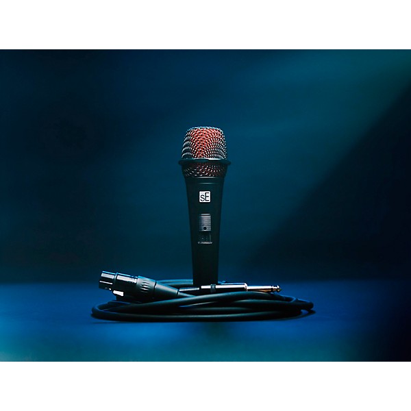 sE Electronics V2-SW-QTR Supercardioid Dynamic Handheld Microphone with On/Off Switch (Includes 15' Cable)