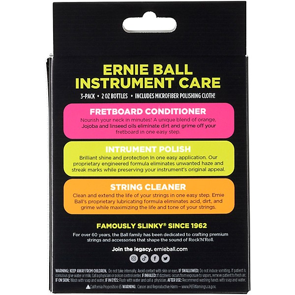 Ernie Ball Instrument Care Kit With Cloth