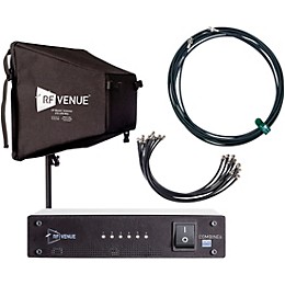 RF Venue COMBINE6HDR With CP Beam Antenna & Cable Black