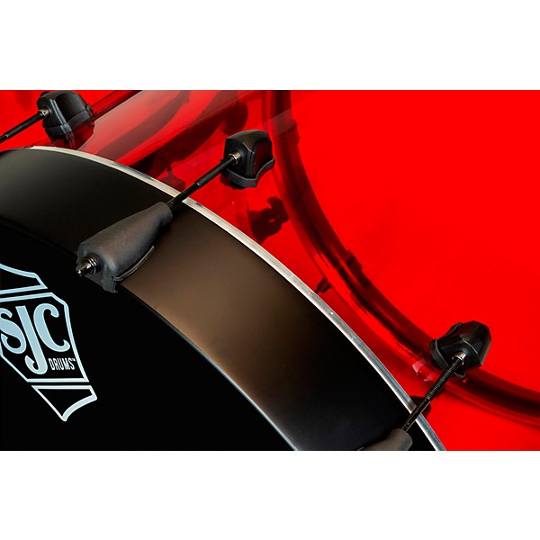 SJC Drums Josh Dun Torch 3-Piece Shell Pack Red Acrylic