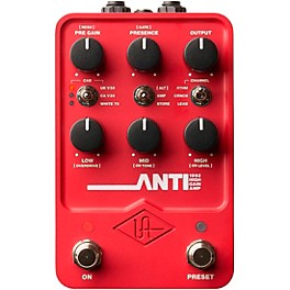 Universal Audio UAFX Anti 1992 High Gain Amp Effects Pedal Red