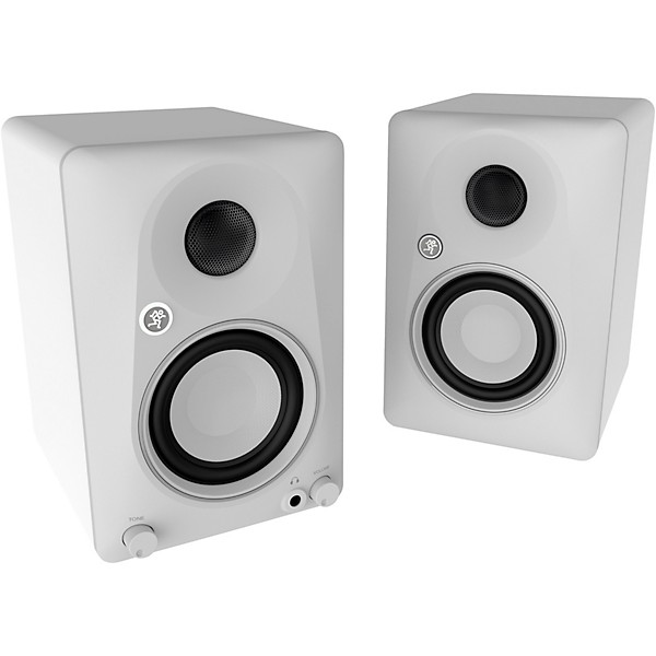 Mackie CR3.5BT-LTD-WHT 3.5" Limited Edition White Powered Studio Monitors w/ Tone Control and Bluetooth (Pair)