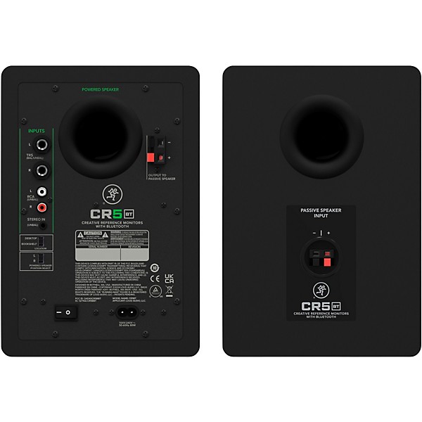 Mackie CR5BT 5.25" Powered Studio Monitors w/ Tone Control and Bluetooth (Pair)