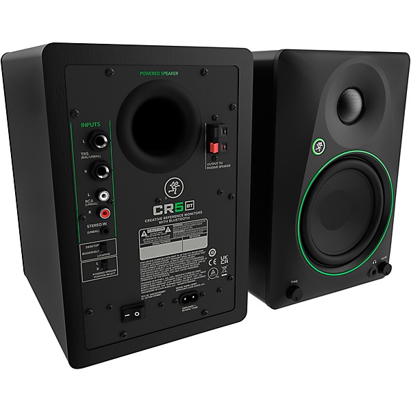 Mackie CR5BT 5.25" Powered Studio Monitors w/ Tone Control and Bluetooth (Pair)