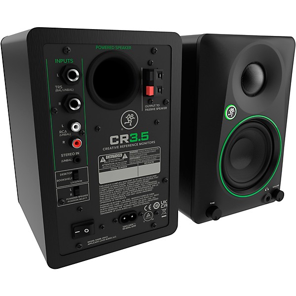 Mackie CR3.5 3.5" Powered Studio Monitors w/ Tone Control (Pair)