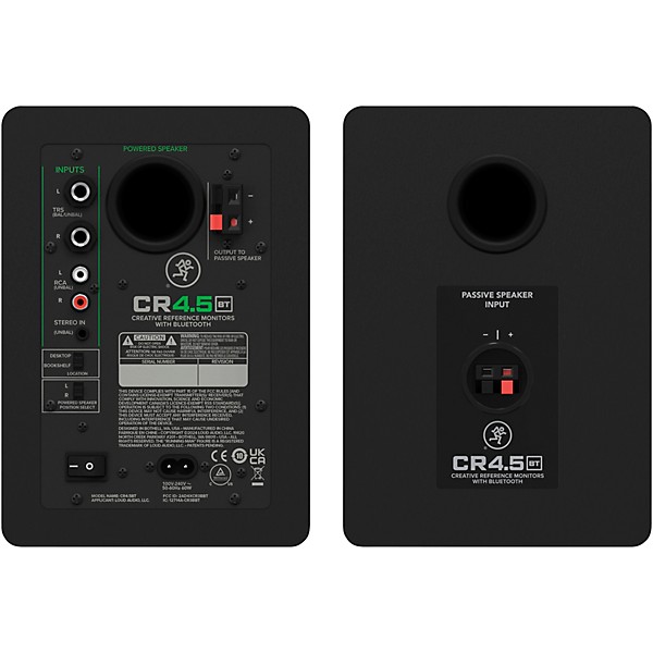 Mackie CR4.5BT 4.5" Powered Studio Monitors w/ Tone Control and Bluetooth (Pair)