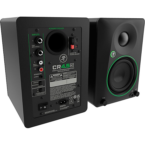 Mackie CR4.5BT 4.5" Powered Studio Monitors w/ Tone Control and Bluetooth (Pair)