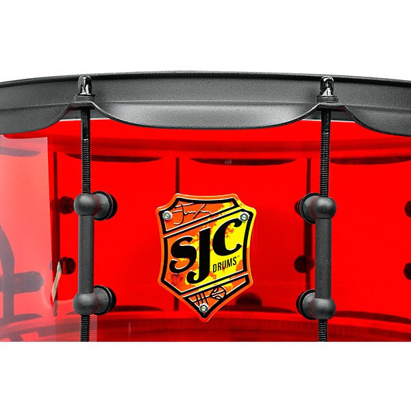 SJC Drums Josh Dun Torch Snare Drum 14 x 6.5 in. Red Acrylic