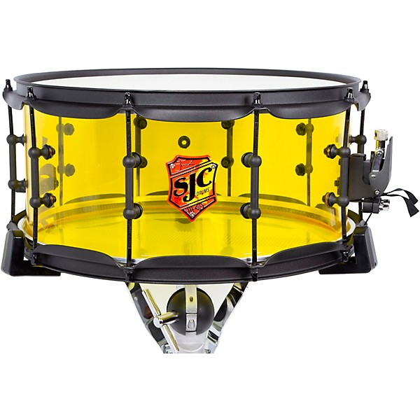 SJC Drums Josh Dun Torch Snare Drum 14 x 6.5 in. Yellow Acrylic