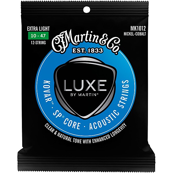 Martin Luxe by Martin Kovar 12-String Acoustic Guitar Strings Extra Light (10-47)