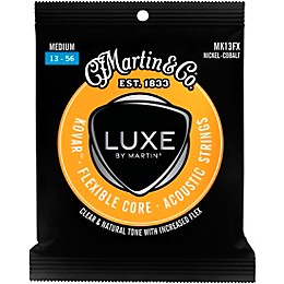 Martin Luxe by Martin Kovar Flexible Core Nickel Cobalt Acoustic Guitar Strings Medium (13-56)