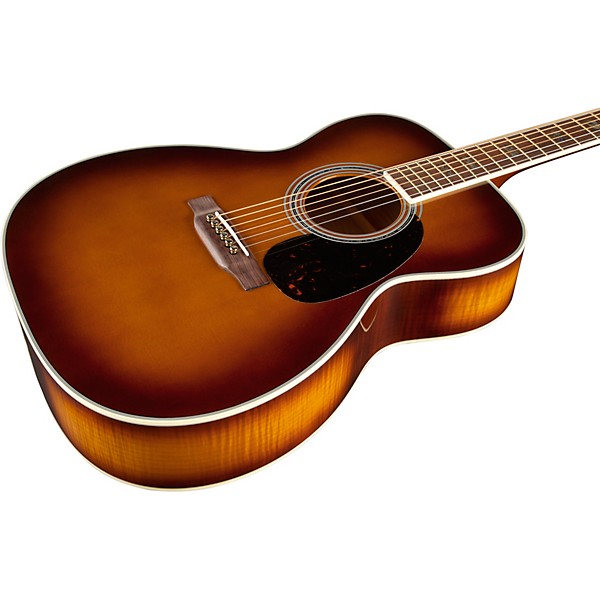 Martin Custom Shop M/0000-14 Style 45 European Spruce-Big Leaf Flame Maple Acoustic Guitar Ambertone