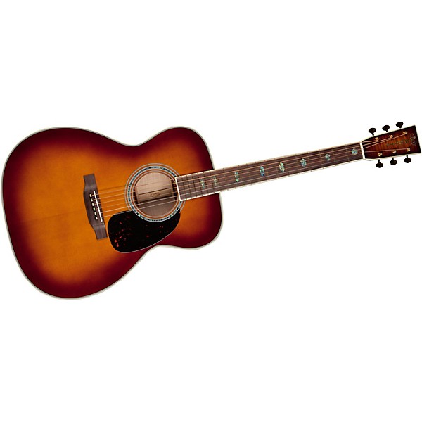 Martin Custom Shop M/0000-14 Style 45 European Spruce-Big Leaf Flame Maple Acoustic Guitar Ambertone