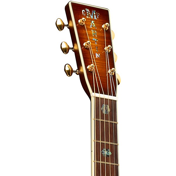 Martin Custom Shop M/0000-14 Style 45 European Spruce-Big Leaf Flame Maple Acoustic Guitar Ambertone