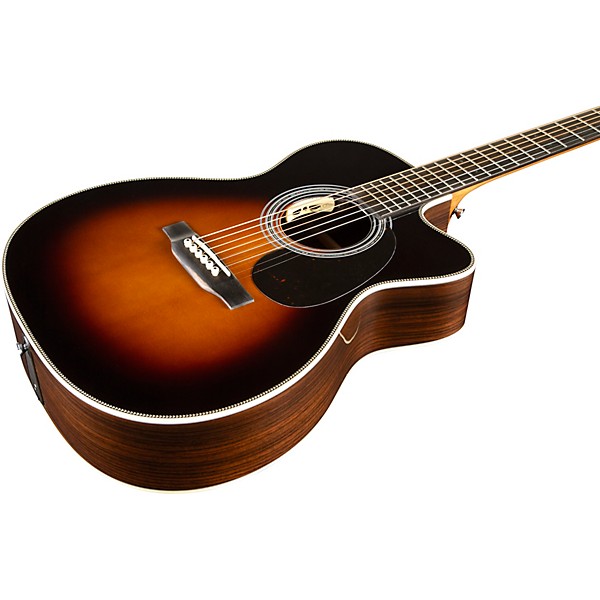 Martin Custom Shop OM Cutaway 1935 European Spruce-East Indian Rosewood Acoustic-Electric Guitar Sunburst