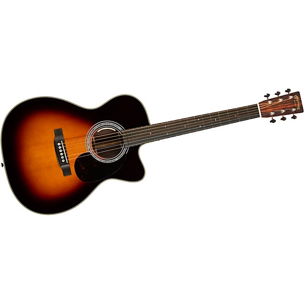 Martin Custom Shop OM Cutaway 1935 European Spruce-East Indian Rosewood Acoustic-Electric Guitar Sunburst