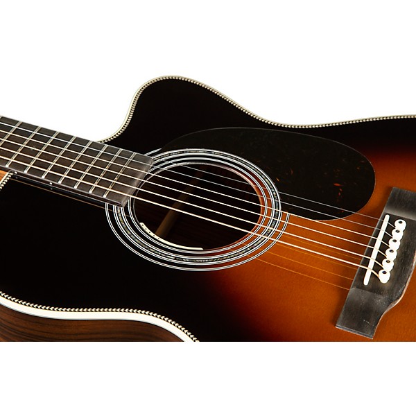 Martin Custom Shop OM Cutaway 1935 European Spruce-East Indian Rosewood Acoustic-Electric Guitar Sunburst