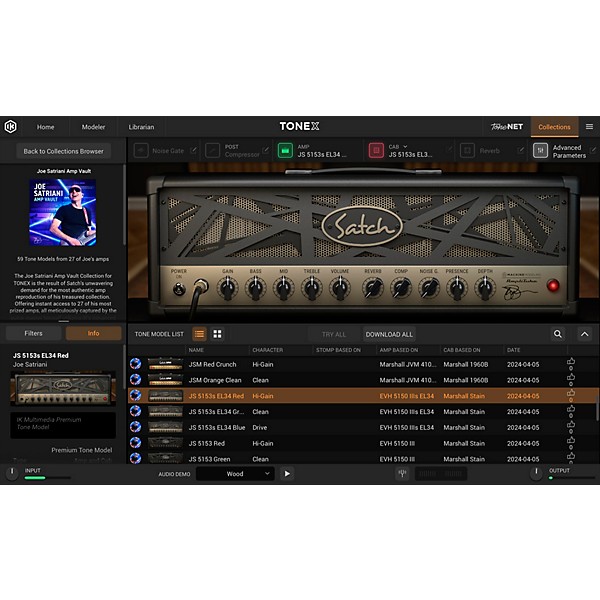 IK Multimedia TONEX Joe Satriani Amp Vault