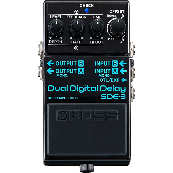 BOSS SDE-3 Dual Digital Delay Effects Pedal Black