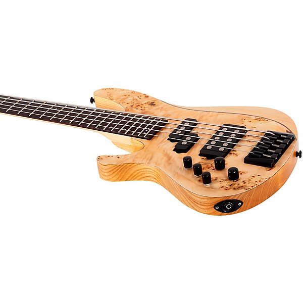 Schecter Guitar Research Reaper-5 Left-Handed Electric Bass Natural Satin