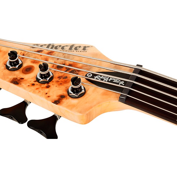 Schecter Guitar Research Reaper-5 Left-Handed Electric Bass Natural Satin