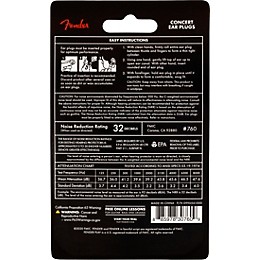 Fender Concert Ear Plugs 10-Pairs Daphne Blue