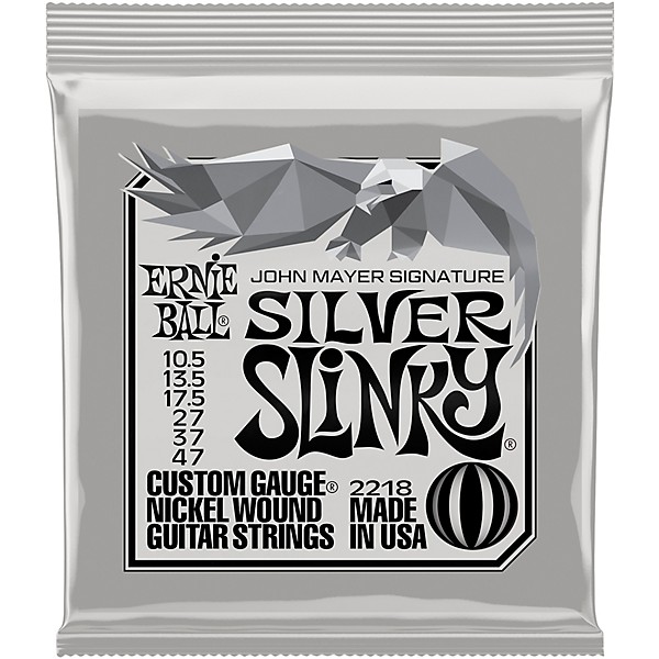 Ernie Ball John Mayer Silver Slinky Nickel Wound Electric Guitar Strings 10.5 - 47