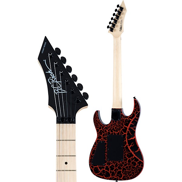 B.C. Rich Gunslinger Retro II with Floyd Rose Electric Guitar Red Crackle