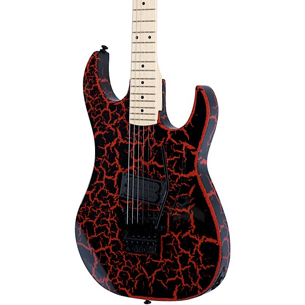 B.C. Rich Gunslinger Retro II with Floyd Rose Electric Guitar Red Crackle