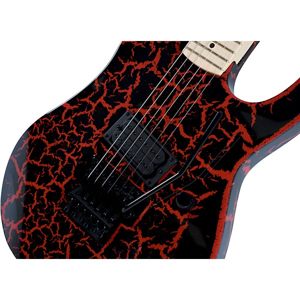 B.C. Rich Gunslinger Retro II with Floyd Rose Electric Guitar Red Crackle