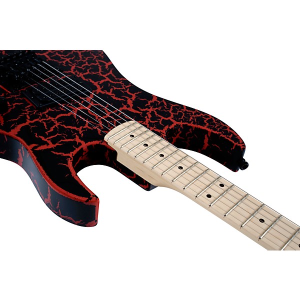 B.C. Rich Gunslinger Retro II with Floyd Rose Electric Guitar Red Crackle