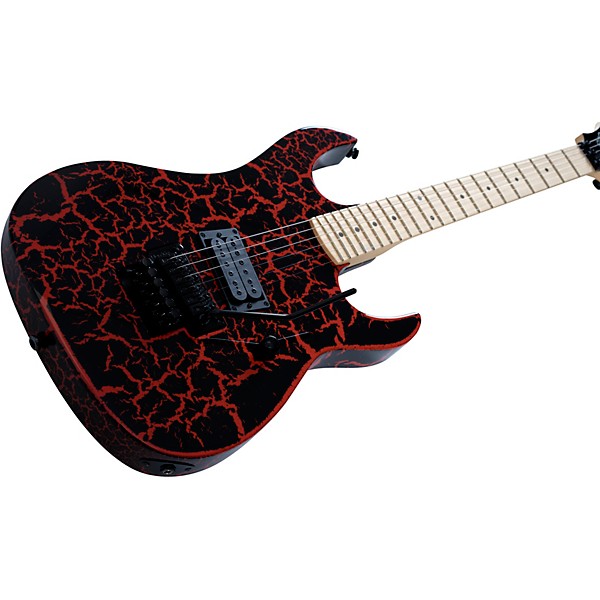 B.C. Rich Gunslinger Retro II with Floyd Rose Electric Guitar Red Crackle