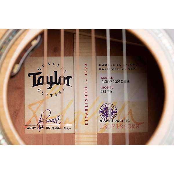 Taylor 517e Grand Pacific Acoustic-Electric Guitar Shaded Edge Burst