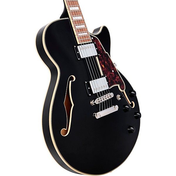 D'Angelico Premier SS Semi-Hollow Electric Guitar Solid Black