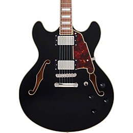 D'Angelico Premier DC Semi-Hollow Electric Guitar Solid Black