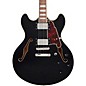 D'Angelico Premier DC Semi-Hollow Electric Guitar Solid Black thumbnail