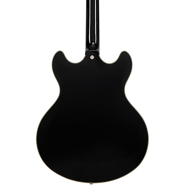 D'Angelico Premier DC Semi-Hollow Electric Guitar Solid Black