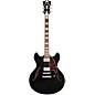 D'Angelico Premier DC Semi-Hollow Electric Guitar Solid Black