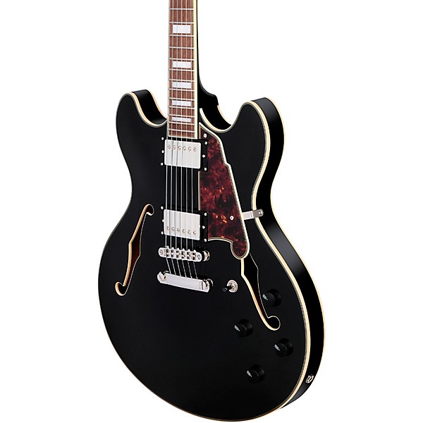 D'Angelico Premier DC Semi-Hollow Electric Guitar Solid Black