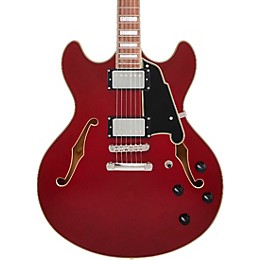 D'Angelico Premier DC Semi-Hollow Electric Guitar Burnt Red