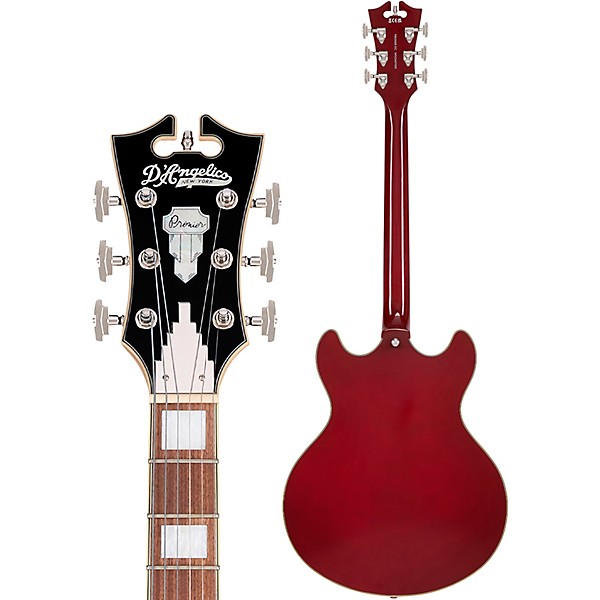 D'Angelico Premier DC Semi-Hollow Electric Guitar Burnt Red