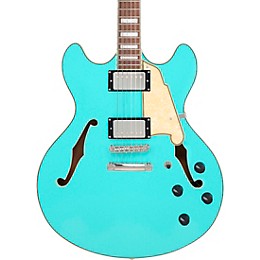 D'Angelico Premier DC Semi-Hollow Electric Guitar Surf Green