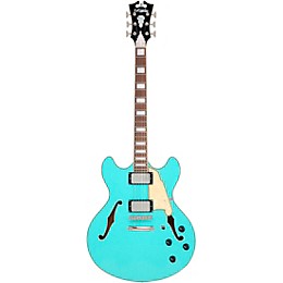 D'Angelico Premier DC Semi-Hollow Electric Guitar Surf Green