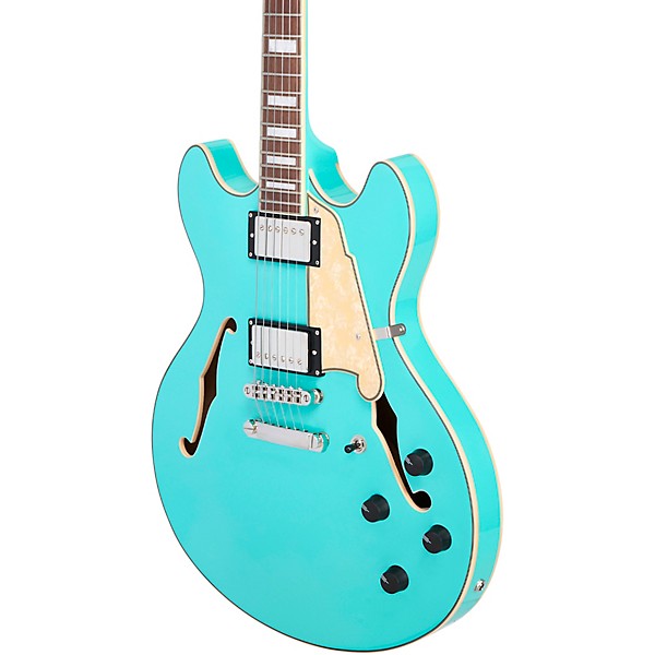 D'Angelico Premier DC Semi-Hollow Electric Guitar Surf Green