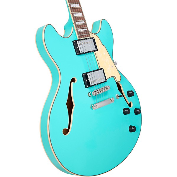 D'Angelico Premier DC Semi-Hollow Electric Guitar Surf Green