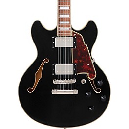 D'Angelico Premier Mini DC Semi-Hollow Electric Guitar ... D'Angelico Premier Mini DC Semi-Hollow Electric Guitar Solid Black