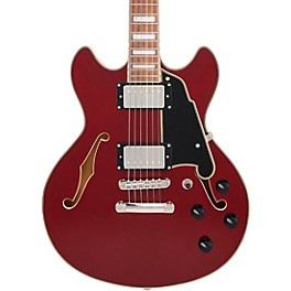 D'Angelico Premier Mini DC Semi-Hollow Electric Guitar Su... D'Angelico Premier Mini DC Semi-Hollow Electric Guitar Burnt Red