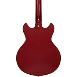 D'Angelico Premier Mini DC Semi-Hollow Electric Guitar Burnt Red